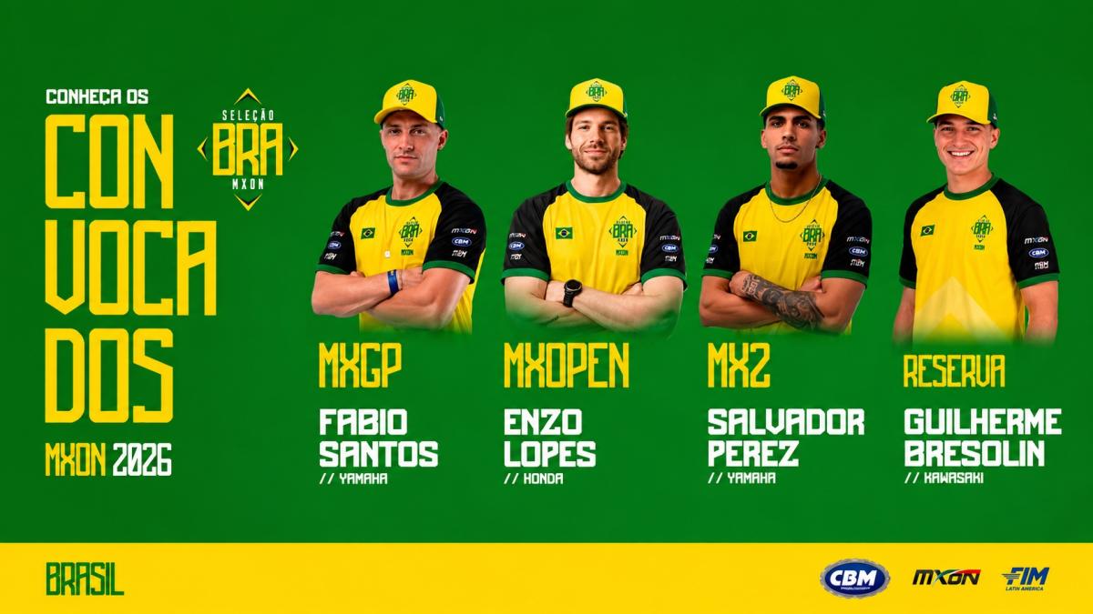 Brasil define equipe para o Motocross das Nações 2026