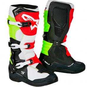 Bota Alpinestars Tech 3 - Preto/Branco/Vermelho