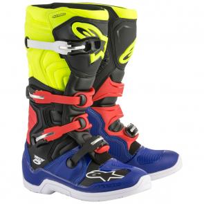 Bota Alpinestars Tech 5 - Azul/Branco/Amarelo