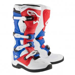 Bota Alpinestars Tech 5 - Branco/Vermelho/Azul