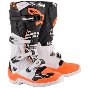 Bota Alpinestars Tech 5 - Branco/Preto/Laranja