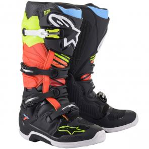 Bota Alpinestars Tech 7 Preto/Amarelo/Vermelho