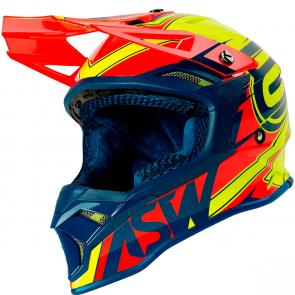 Capacete ASW Fusion 2.0 Blade Flúor/Vermelho