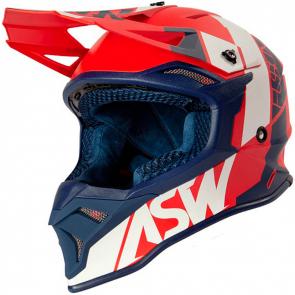 Capacete ASW Fusion 2.0 Seecker Vermelho/Azul