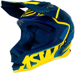 Capacete ASW Fusion Brigade - Azul/Amarelo