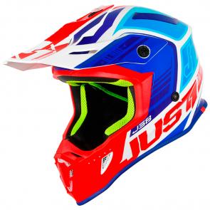 Capacete Just1 J38 Blade - Branco/Vermelho/Azul