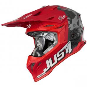 Capacete Just1 J39 Kinetic Camo Vermelho