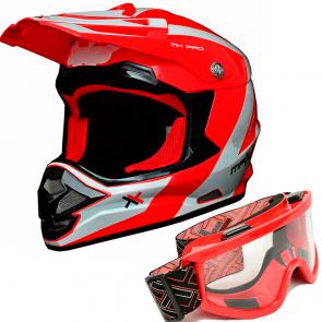 Capacete Mattos Racing Mx Pro Brinde Óculos Mx Lente Transparente