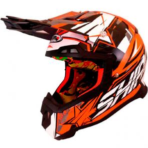 Capacete Shiro Thunder Laranja Flúor