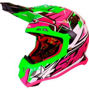 Capacete Shiro Thunder Rosa Flúor