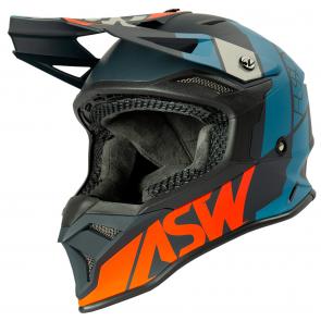 Capacete ASW Fusion 2.0 Seecker Azul/Laranja
