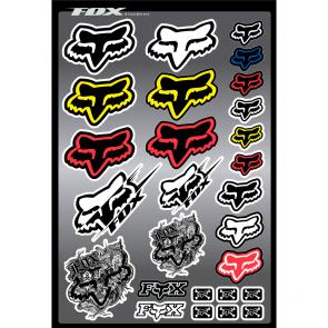 Cartela de Adesivos Fox Head