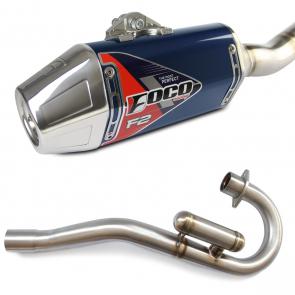 Curva + Ponteira Foco Racing CRF 230 F2 Azul