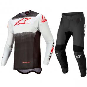 Kit Calça + Camisa Alpinestars Supertech Foster 2022 Branco/Preto
