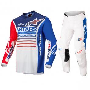 Kit Calça + Camisa Alpinestars Racer Compass Branco 2022