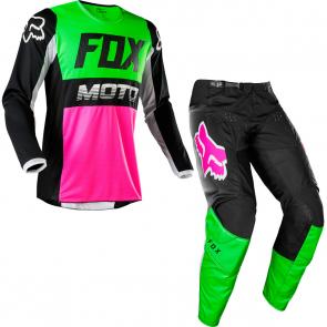 Kit Calça + Camisa Fox 180 Fyce Verde/Rosa
