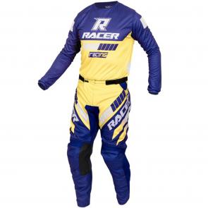 Kit Calça + Camisa Racer On Azul/Amarelo
