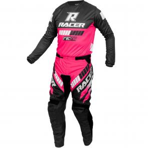 Kit Calça + Camisa Racer On Preto/Rosa