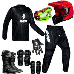 Kit Equipamentos Motocross - 8 Itens