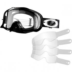 Kit Óculos + Tear Off Oakley Crowbar MX Jet Black Speed Lente Transparente