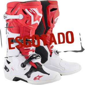 Bota Alpinestars Tech 10 Branco/Vermelho