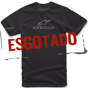 Camiseta Alpinestars Wordmark Combo Preto/Cinza