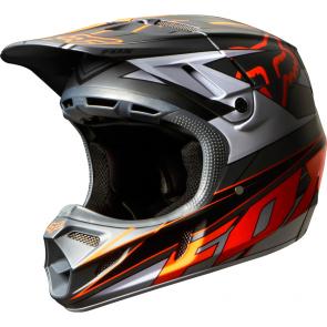 Capacete Fox V4 Race Cinza/Laranja
