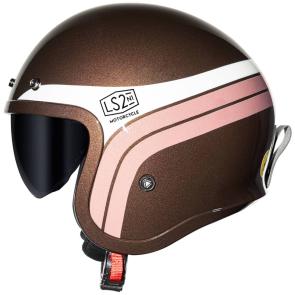 Capacete LS2 Aberto OF599 Sunrise Marrom/Branco