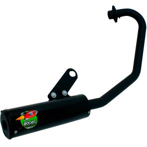 Escapamento Curva + Ponteira Wacs Rocket CG 125 / 150 Fan / Titan 09/13