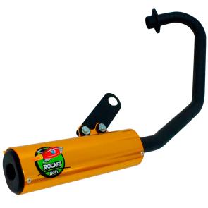Escapamento Curva + Ponteira Wacs Rocket Honda Pop 100