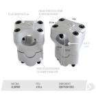 Adaptador de Guidão Biker Reforçado + Alongador Biker 31,75x58mm