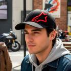 Boné Alpinestars Corp Snap 2 Preto/Vermelho