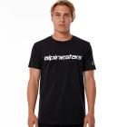 Camiseta Alpinestars Linear Wordmark Preto/Cinza