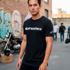 Camiseta Alpinestars Linear Wordmark Preto/Cinza