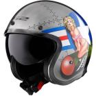 Capacete LS2 Aberto OF599 Bomb Rider Brushed