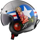 Capacete LS2 Aberto OF599 Bomb Rider Brushed