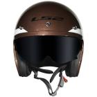Capacete LS2 Aberto OF599 Sunrise Marrom/Branco