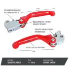 Kit Manetes Retráteis Biker GP-6 Tornado/Falcon/XR 200/XRE 300 Vermelho