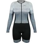 Macaquinho Manga Longa Feminino Sportxtreme Comfort Mescla Cinza