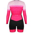 Macaquinho Manga Longa Feminino Sportxtreme Comfort Mescla Rosa