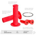 Manopla Biker Diamond Grip Vazada C/ Acabamento de Guidão