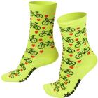 Meia Hupi Love Bike Amarelo