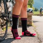 Meia Hupi Supreme Preto/Rosa LT