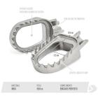 Pedaleira Biker Shark KXF 250/450 + KLX 450R Inox