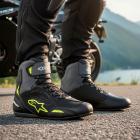 Tênis Alpinestars Faster 3 Drystar Preto/Cinza/Amarelo Flúor