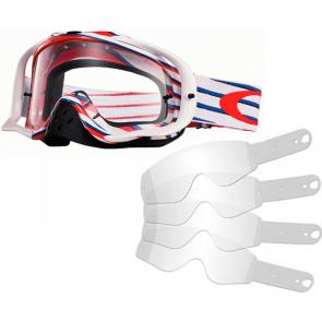 Kit Óculos + Tear Off Oakley Crowbar MX Nemesis Lente Transparente