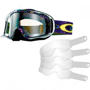 Kit Óculos + Tear Off Oakley Crowbar MX Troy Lee Designs Discharge