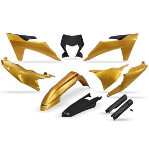 Kit Plástico UFO KTM EXC/EXC-F 24/25 c/ Protetor de Bengala
