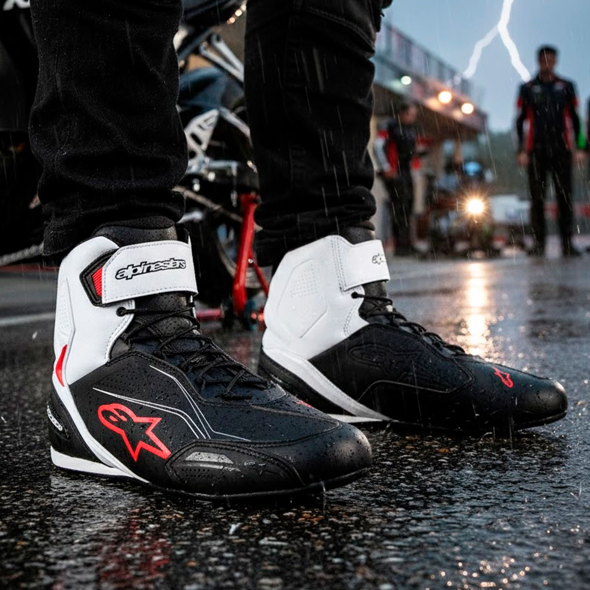 Tênis Alpinestars Faster 3 Preto/Branco/Vermelho