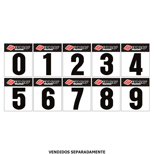 Numeral adesivo para number plate